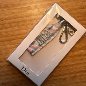 New in box Authentic Dior keychain charm Key ring woven style bracelet Dior